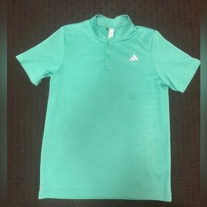 adidas Kids Short Sleeve Polo in Teal Green